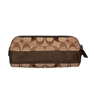 Coach sig c vintage y2k brown striped legacy cosmetic pouch rare